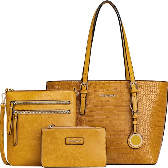 CHIC & CLASSY Montana West Patented Concealed Carry Crocodile Bag Set - Picture 4 of 6